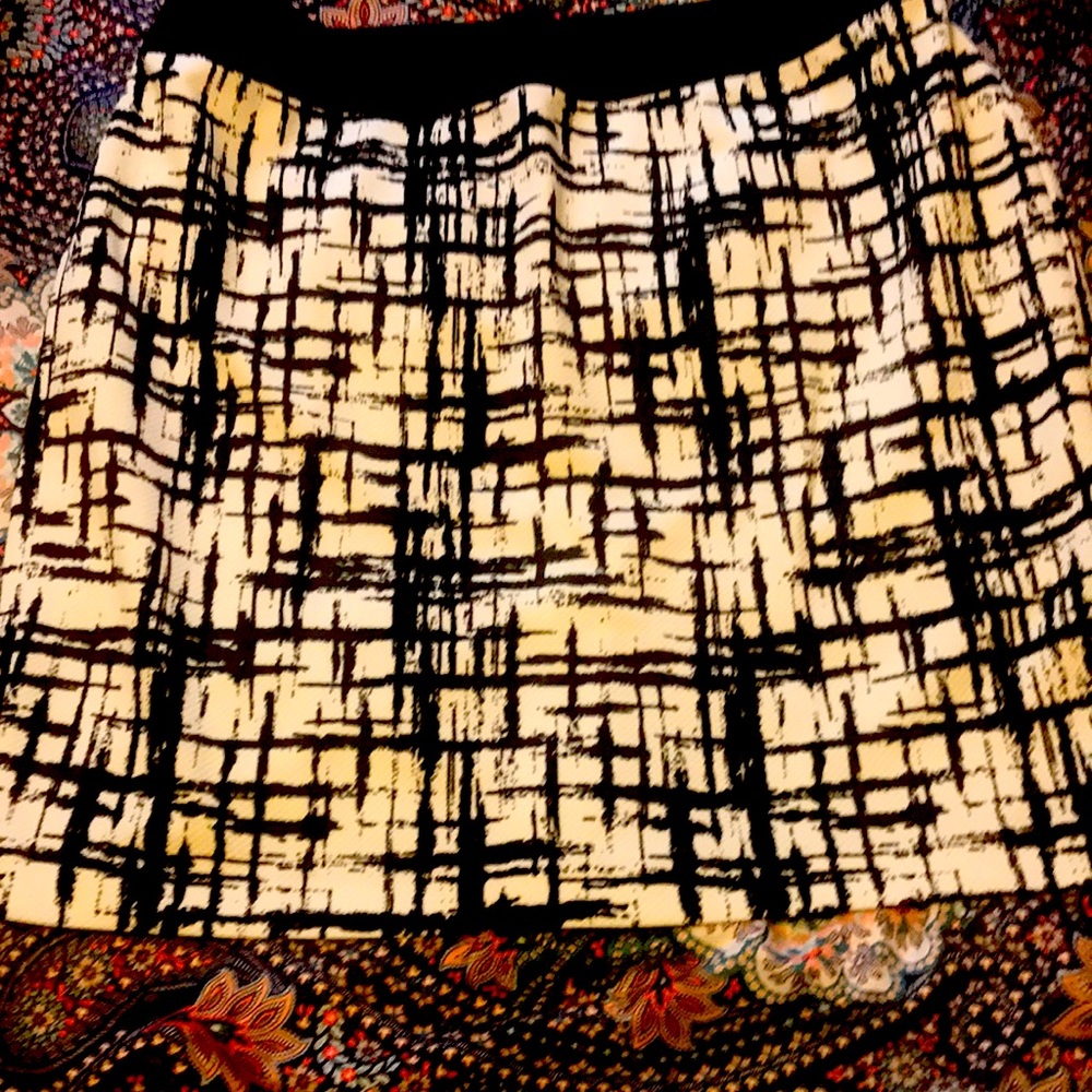 New  work casual Black and white skirt